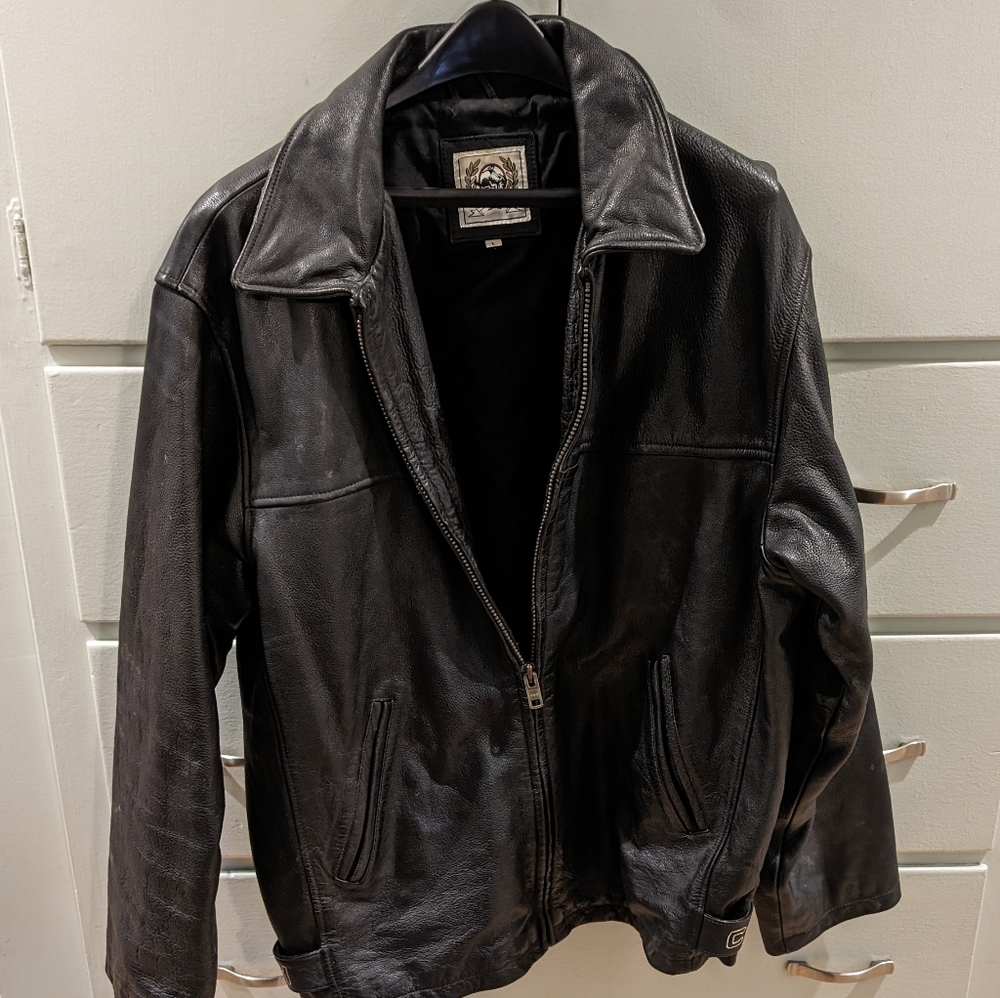 Cinch leather jacket
